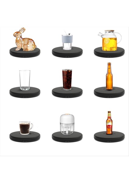 10 Inç LED Dönen Ekran Standı, Işıklarla 360 ° Motorlu Pikap, 22 Lbs Kapasiteli Elektrikli Spinner Tabanı (Yurt Dışından) fırsatları