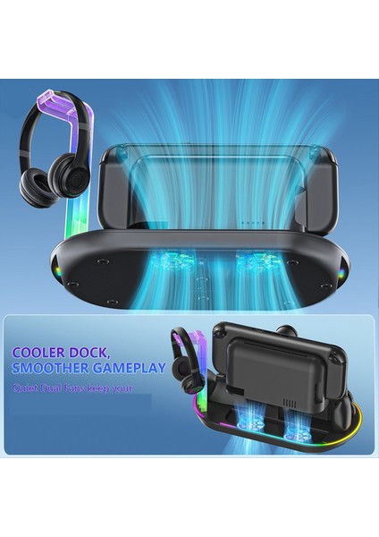 Switch 2 Çok Fonksiyonlu Dock Ns2 Denetleyicisi Için Rgb Aydınlatmalı Şarj Standı Soğutma Şarj Depolama Siyah (Yurt Dışından) indirimleri
