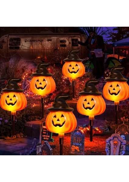 6 Paket Güneş Enerjili Jack O Lamba Yazı Dize Işıkları - Turuncu Cadılar Bayramı Trail Dekorasyonları Açık Cadılar Bayramı Yard Ekran (Yurt Dışından) fiyatları