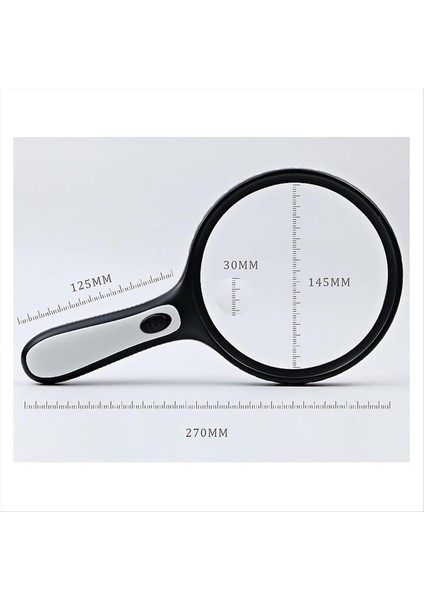 El Tipi LED Büyüteç 3-30X/60X Okuma Yaşlıları ve El Sanatları Için Büyük Işıklı Büyüteç (Yurt Dışından) fiyatları