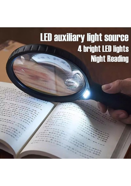 El Tipi LED Büyüteç 3-30X/60X Okuma Yaşlıları ve El Sanatları Için Büyük Işıklı Büyüteç (Yurt Dışından) modelleri