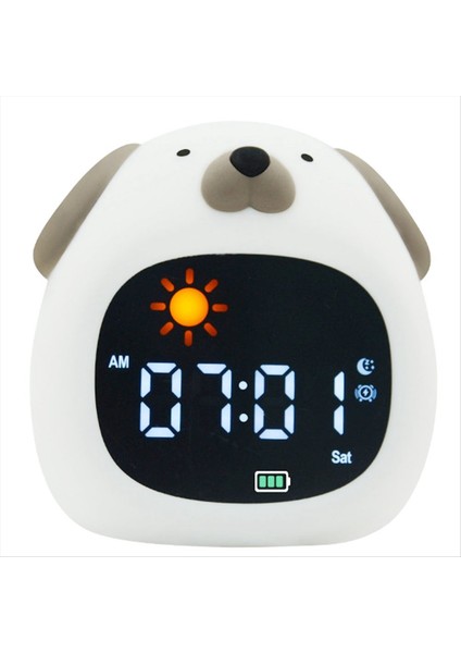 Güzel Saat Gece Lambası Silikon Uyku Eğitimi Saat Çocuklar Için Renkli Değişen Dokunmatik Gece Lambası Çocuk Yatak Odası Için (Yurt Dışından)