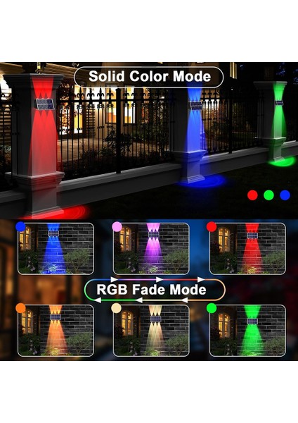 Çit Için Açık Güneş Işığı Işıklar Yukarı ve Aşağı Güneş Duvar Lambaları Su Geçirmez Güneş Dış Işıkları Bahçe Veranda Için Dış Işıklar (Yurt Dışından) fırsatları