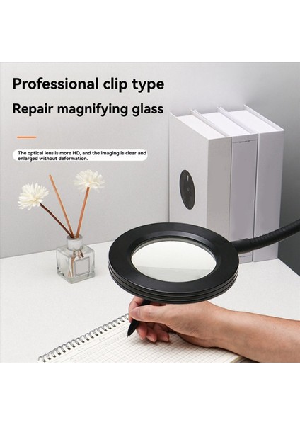 2 Adet LED Büyüteç Masa Lambası 8x Büyütme 3 Renk Modu Ayarlanabilir Döner Kol Işıklı Kelepçe (Yurt Dışından) fırsatları