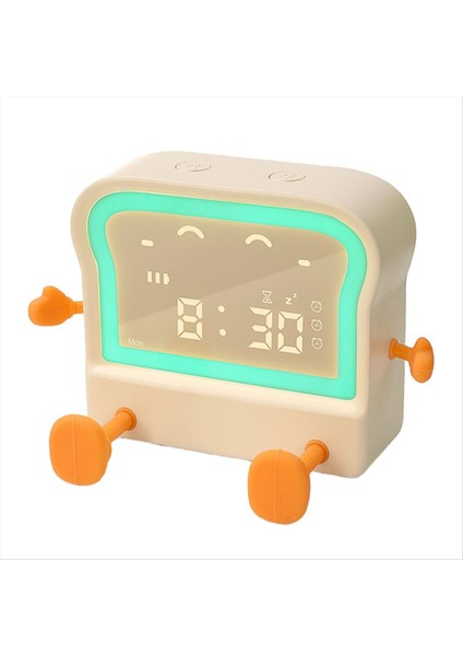 Tost Gece Lambası Dijital Uyandırma Saati Başucu Gece Lambası Sayım Yukarı/aşağı Zamanlayıcı Otomatik Kapanma Lambası Yatak Odası Saati Kahverengi (Yurt Dışından)
