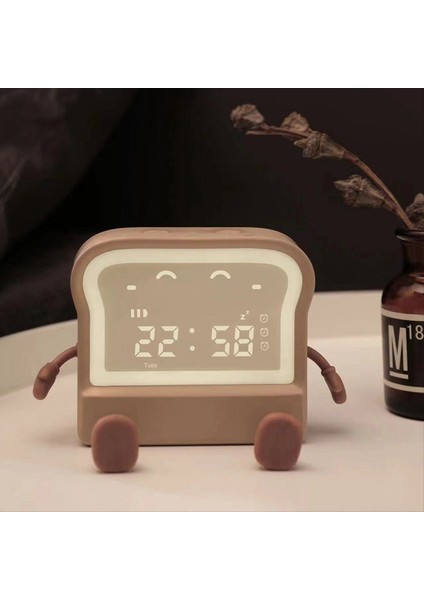Tost Gece Lambası Dijital Uyandırma Saati Başucu Gece Lambası Sayım Yukarı/aşağı Zamanlayıcı Otomatik Kapanma Lambası Yatak Odası Saati Kahverengi (Yurt Dışından) fiyatları