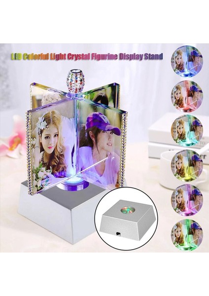 2x LED Taş Ekran Tabanı Renkli Değişen Işık Kristal Kule Işık Ev Dekorasyon Heykelcik Ekran Standı (Yurt Dışından) fiyatları