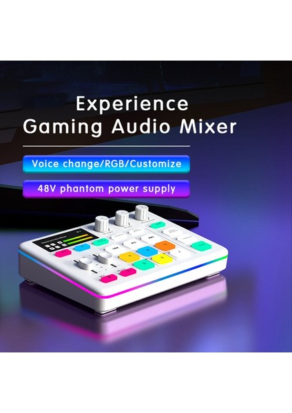 Ses Mikser G1 Tuner Oyun Bilgisayarı Ses Kartı Rgb Aydınlatma Bilgisayar Cep Telefonu Canlı Yayın Kayıt Evrensel A (Yurt Dışından) fırsatları