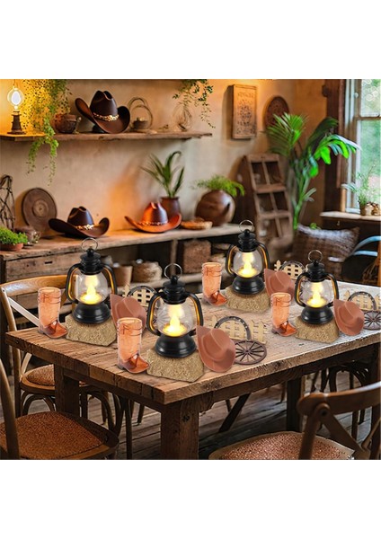 32 Adet Batı Masalar Için Orta Parçalar Mini Saman Balyaları Masalar Veya Batı Düğün Için Orta Parçalar Için Mini Fenerler (Yurt Dışından) modelleri