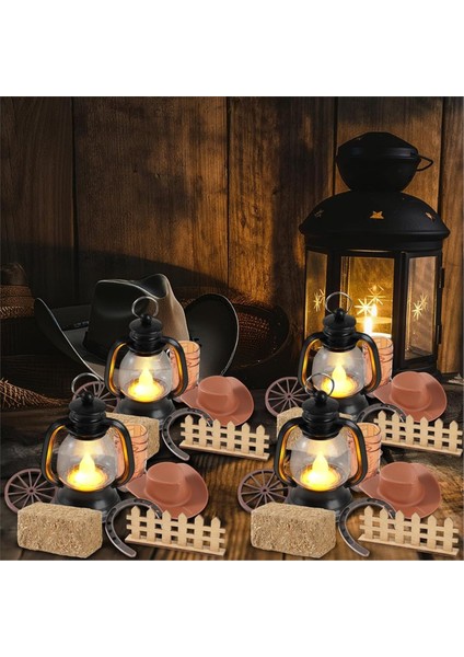 32 Adet Batı Masalar Için Orta Parçalar Mini Saman Balyaları Masalar Veya Batı Düğün Için Orta Parçalar Için Mini Fenerler (Yurt Dışından) indirimleri