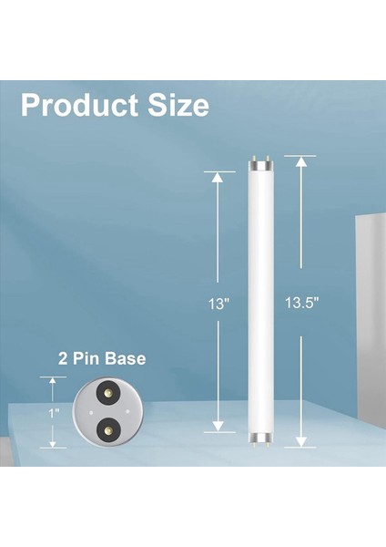 12 Paket Fsl Bl T8 F10W Bug Zapper Yedek Ampul 20W Bug Zapper 13 Inç 10 Watt Ampul Spectek Liba Için (Yurt Dışından) fiyatları