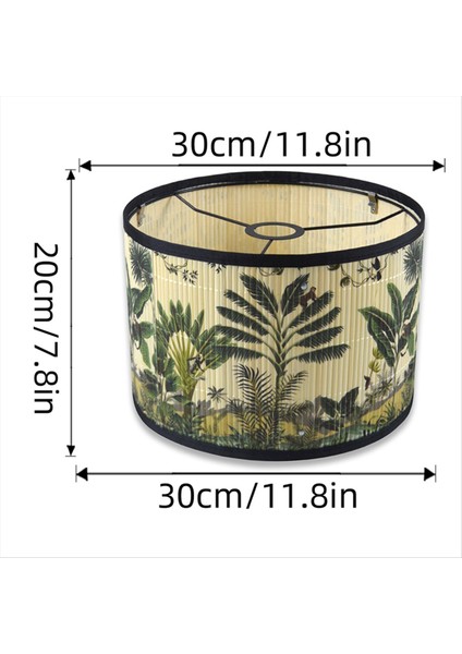 Labchade Parlak Yeşil Bitki Kuş Dekorasyonu Drum Şekilli Abajur Zemin Lambası Için Uygun, Yatak Odasında Masa Lambası B (Yurt Dışından) indirimleri