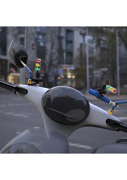 Kırmızı Yeşil Motosiklet Sinyal Işığı Mini Sevimli Motosiklet Gidon Montaj Trafik Işığı Lambası Bisiklet Sürme Aracı Aksesuarları (Yurt Dışından) fırsatları