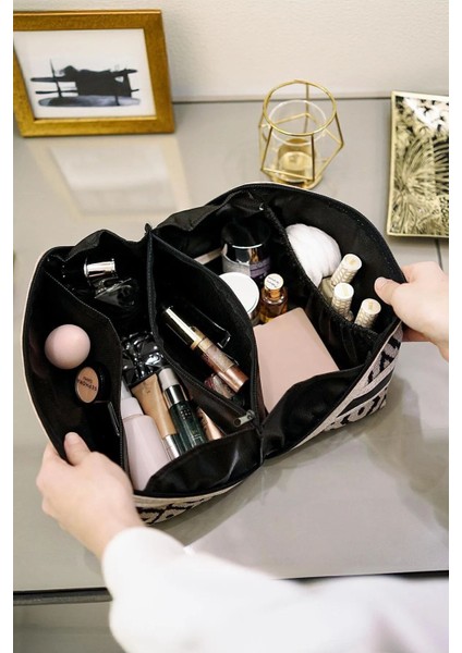 Bölmeli Makyaj Çantası Düzenleyici Seyahat Tipi Çanta Organizer fırsatları