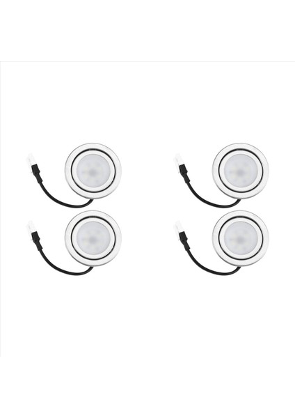 4 Adet Paslanmaz Çelik Davlumbaz LED Ampuller Dc 12 V Mutfak Parçaları Için Yedek Gümüş (Yurt Dışından)