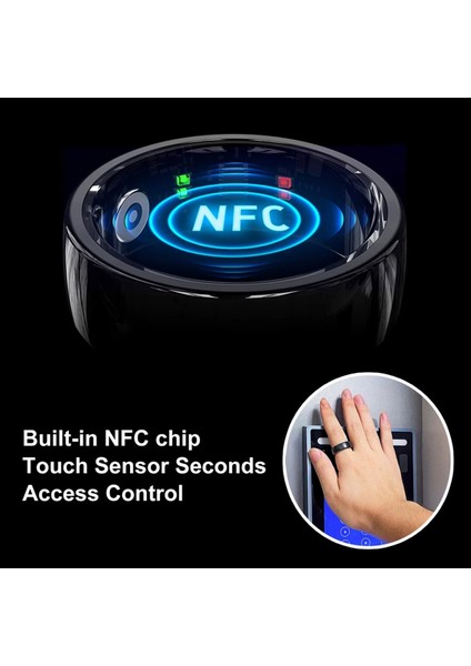 R05 Akıllı Yüzük Nfc Fonksiyonu Dokunmatik Hareket Kontrolü Kalp Hızı Uyku Monitörü Çoklu Spor Modu 5ATM Su Geçirmez Tip 9 (Yurt Dışından) modelleri