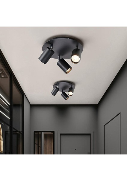 Spot Işığı Kapalı Tavan Oturma Odası Için Işık Fikstürleri Yatak Odası Yatak Odası Koridor Floş Montaj Yönlü Aydınlatma Siyah (Yurt Dışından) fırsatları