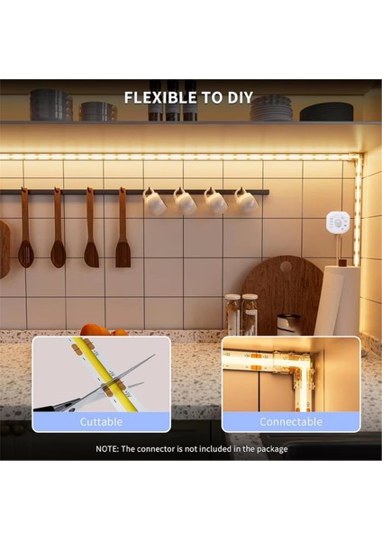 USB 5V Cob LED Şerit Işığı Dolap ve Dolap Için Esnek Aydınlatma (Yurt Dışından) modelleri