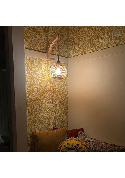 Bambu Fener Duvar Lambası Rattan Hasır E27 Avizeler El Dokuma Bambu Odası Dekor Abajurlar Duvar Lambası Ab Tak (Yurt Dışından) fırsatları