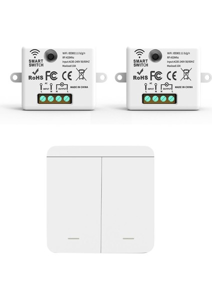 6 Adet Kablosuz Işık Duvar Anahtarı Rf 433MHZ Röle Alıcısı ile 1x 2gang Panel Anahtarı LED Lamba Için LED Uzaktan Kumanda (Yurt Dışından) fiyatları