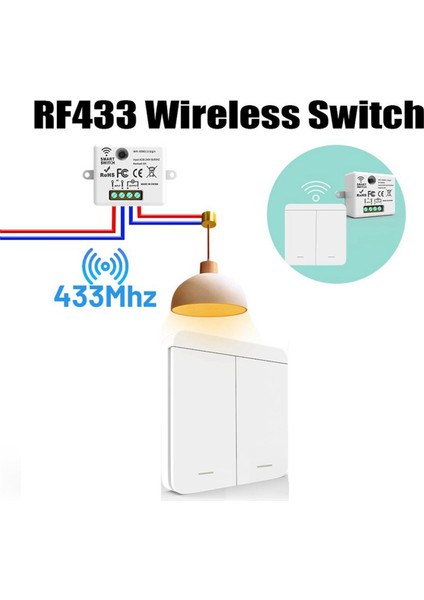 6 Adet Kablosuz Işık Duvar Anahtarı Rf 433MHZ Röle Alıcısı ile 1x 2gang Panel Anahtarı LED Lamba Için LED Uzaktan Kumanda (Yurt Dışından) fırsatları