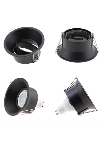 LED Tavan Işık Armatürleri Yuvarlak Kare Gömme MR16 GU10 Fikstür Beyaz Ayarlanabilir LED Tavan Noktası Işık Çerçeve Beyaz (Yurt Dışından) fırsatları