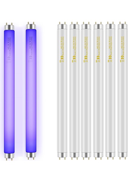 8 Adet Böcek Tuzağı Yedek Ampuller 10W 20W Kapalı Böcek Tuzağı Bl T8 F10W 13 Inç Işık Tüpü Aspectek Liba (Yurt Dışından)