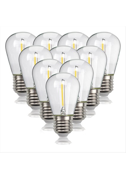 10 Adet Paramparça Geçirmez LED Dize Işıkları Sıcak Beyaz 2700K E27 Base Su Geçirmez Kapalı Dış Mekan Kullanımı (Yurt Dışından)