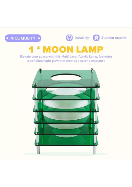 LED Aydınlatma Çok Katmanlı Akrilik Lamba Dıy Akrilik Ay Lambası Yatak Odası Oturma Odaları Ofisler Için USB Şarj Lambası (Yurt Dışından) fırsatları
