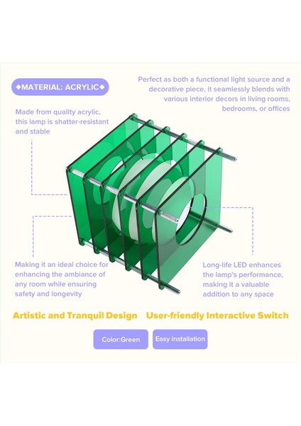LED Aydınlatma Çok Katmanlı Akrilik Lamba Dıy Akrilik Ay Lambası Yatak Odası Oturma Odaları Ofisler Için USB Şarj Lambası (Yurt Dışından) indirimleri