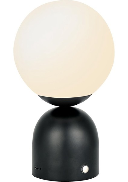 Yuvarlak Top Masa Lambası Şarj USB Gece Lambası Başucu Masaüstü LED Masa Lambası Kademesiz Dokunmatik Ortam Işığı (Yurt Dışından)