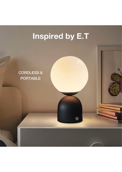 Yuvarlak Top Masa Lambası Şarj USB Gece Lambası Başucu Masaüstü LED Masa Lambası Kademesiz Dokunmatik Ortam Işığı (Yurt Dışından) fırsatları