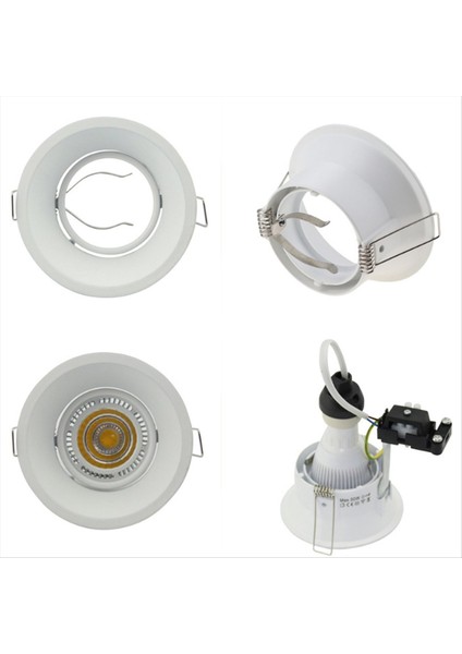 LED Tavan Işık Armatürleri Yuvarlak Kare Gömme MR16 GU10 Fikstür Siyah Ayarlanabilir LED Tavan Noktası Işık Çerçevesi Siyah (Yurt Dışından) modelleri