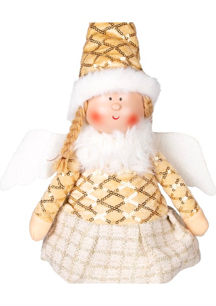 Yılbaşı Süsü, Oturan Kanatlı Peri Figürü, Gold - 17X53 cm fiyatları