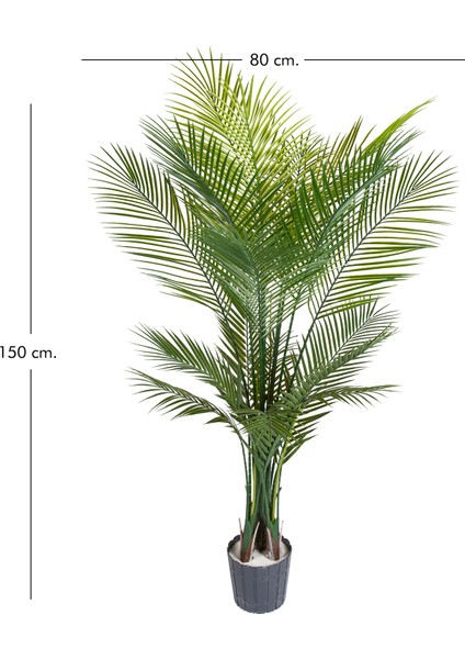 Yapay Palmiye Ağacı, Dış Mekan - Uv Korumalı, 17 Yaprak, 150 cm modelleri
