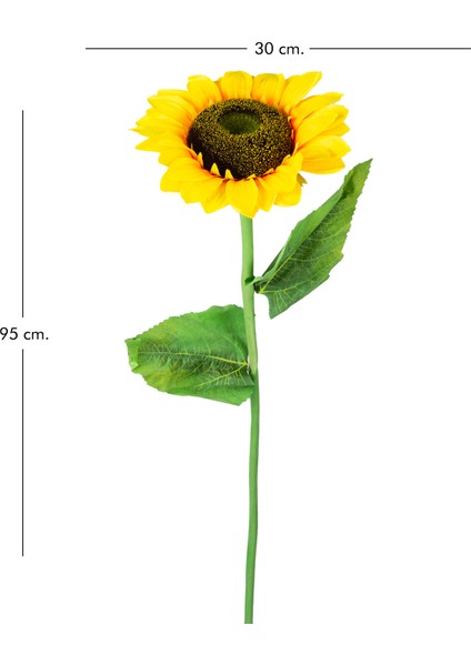 Yapay Ayçiçeği, Dal, Sarı-Yeşil - 30X95 cm modelleri