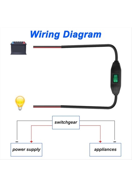 Satır Içi Kordon Anahtarı 12V 24V/3A, Her Iki Uç Yeşil Led&#39;de Prewire ile Açma/kapalı Rocker Düğmesi Anahtarı 0.5m 2 Pcs (Yurt Dışından) fiyatları