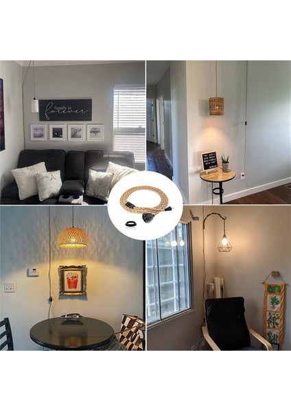 3x Retro Halat Avize Kablosu Masa Lambası Aksesuarları Kordon Anahtarı Fişi (Ampul Olmadan) Ab Tak (Yurt Dışından) fırsatları