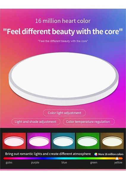 LED Tavan Lambası Kısılabilir Tuya Uygulamasına Uygulanabilir 24W Rgb Renk Değiştirme Oturma Odası Yatak Odası Için Akıllı LED Tavan Işık (Yurt Dışından) indirimleri