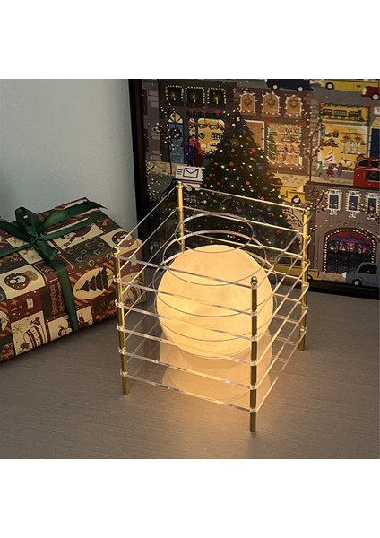 LED Aydınlatma Çok Katmanlı Akrilik Lamba Dıy Sanatsal Ayışığı Glow Yatak Odası Oturma Odası Ofisler Için USB Şarj Lambası A (Yurt Dışından) fiyatları