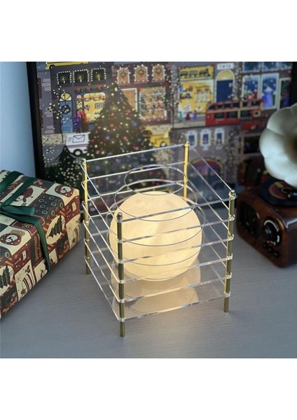 LED Aydınlatma Çok Katmanlı Akrilik Lamba Dıy Sanatsal Ayışığı Glow Yatak Odası Oturma Odası Ofisler Için USB Şarj Lambası A (Yurt Dışından) modelleri