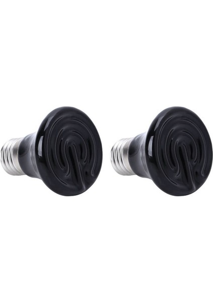 2x Sıcak 75 W E27 Pet Isıtma Lambası Siyah Kızılötesi Seramik Verici Isı Ampul Pet Brooder Sürüngen Lamba 220-230 V (Yurt Dışından)