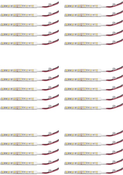 30 Adet 10 cm Su Geçirmez Beyaz 5050 LED Şerit Işıklar Dc 12 V Karavan Tekne Araba (Yurt Dışından)