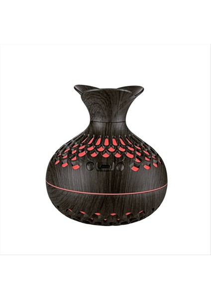 300ML USB Hava Nemlendirici Mini Nemlendirici Masaüstü Nemlendirici Renkli Gece Işıkları ile Hollow Vazo Şekli Nemlendirici B (Yurt Dışından)