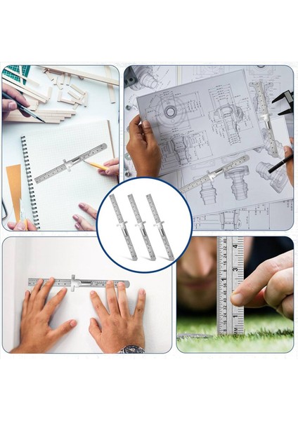 6 Adet Makinist Cetvel 6 Inç 15 cm Cep Cetveli Çıkarılabilir Klipsli Esnek Hassas Paslanmaz Çelik Cetvel (Yurt Dışından) indirimleri