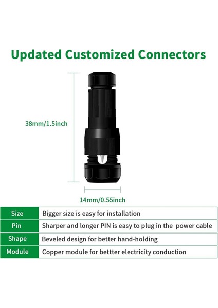 16PCS Alçak Gerilim Kablo Konnektörü Su Geçirmez Peyzaj Aydınlatma Konnektörleri 12-20 Ölçer Tel Konnektörleri (Yurt Dışından) fırsatları