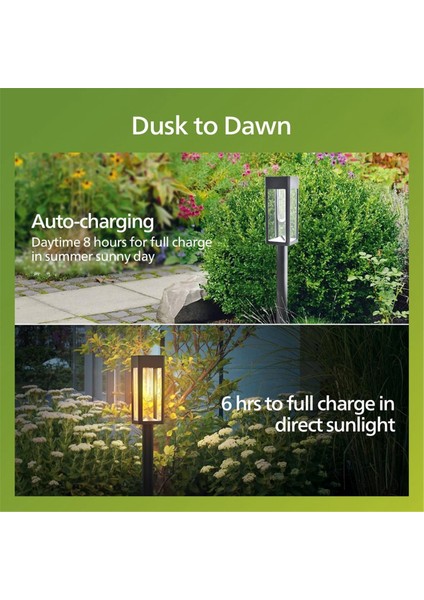 2 Paket Güneş Yolu Işıkları Açık Cam Metal LED Bahçe Peyzaj Aydınlatmaları 3000 K Sıcak Beyaz Yard Için Su Geçirmez (Yurt Dışından) fiyatları