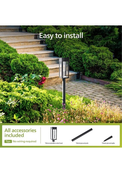 2 Paket Güneş Yolu Işıkları Açık Cam Metal LED Bahçe Peyzaj Aydınlatmaları 3000 K Sıcak Beyaz Yard Için Su Geçirmez (Yurt Dışından) modelleri