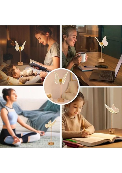 Kelebek Masa Lambası, Komodin Için Kelebek Lambası, 3 Yollu Kısaltılabilir Kelebek Başucu Lambaları, Akrilik Kelebek Dokunmatik Lamba (Yurt Dışından) fiyatları