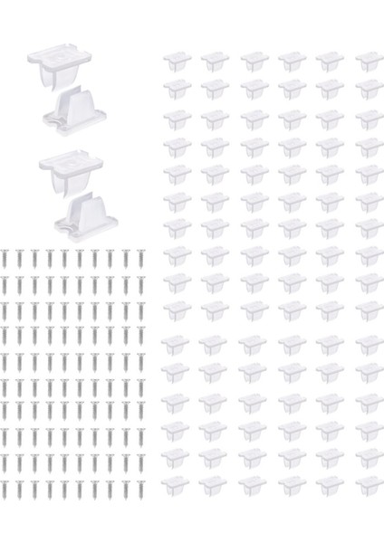 100 Adet LED Şerit Montaj Klipsi Halat Işık Klipleri Neon Halat Işık Montaj Braketleri Vidalarla 5-6mm Geniş Işıklar Için (Yurt Dışından)